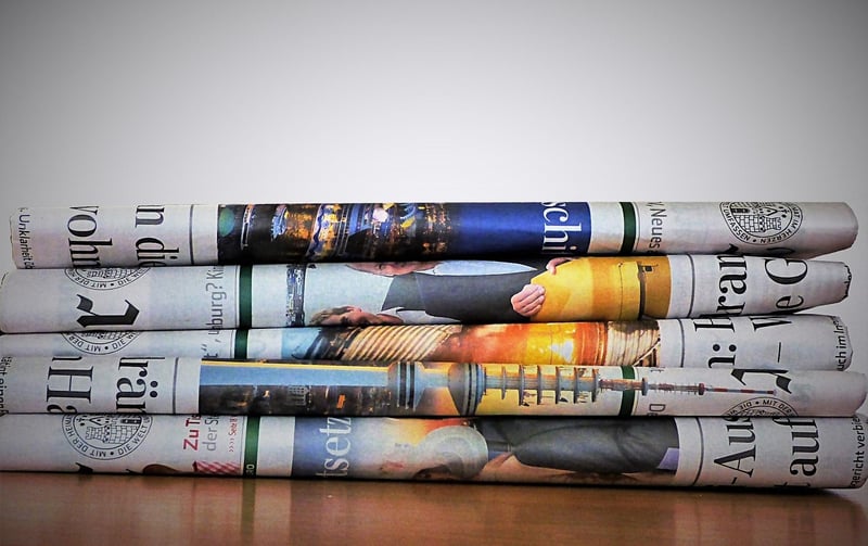 Newspaper Clutch Bags